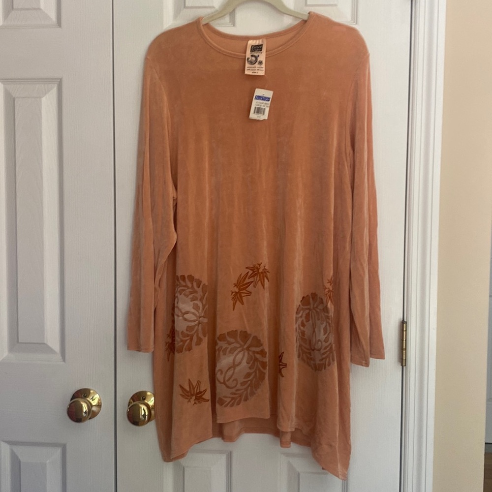 Blue fish Tunic Top and Long Skirt Ensemble